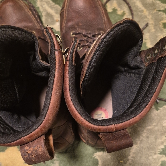 Red Wing Shoes Brown Leather Lace-Up Work Boots - Picture 11 of 13